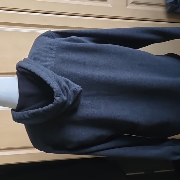 New American Eagle Navy Blue Super Soft Long-Sleeve Hooded Thermal Shirt. M - Picture 6 of 15